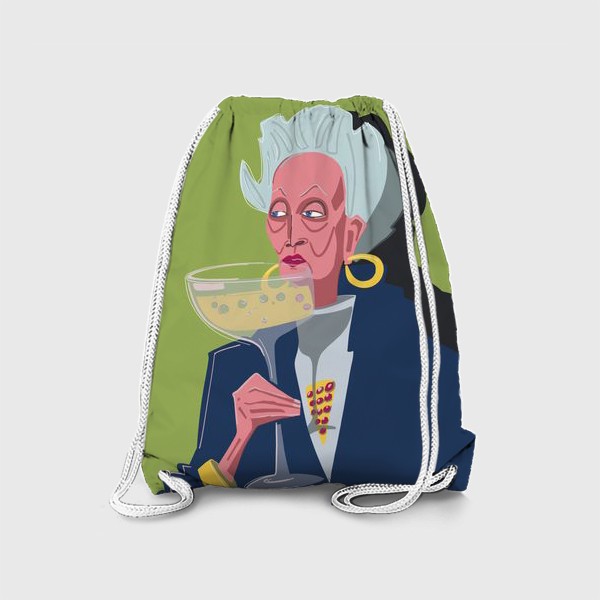Рюкзак «Пожилая женщина с шампанским »