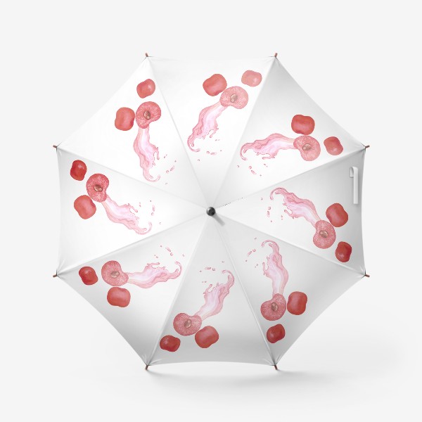 Зонт «Сочная спелая вишня с соком. Красные ягоды.»