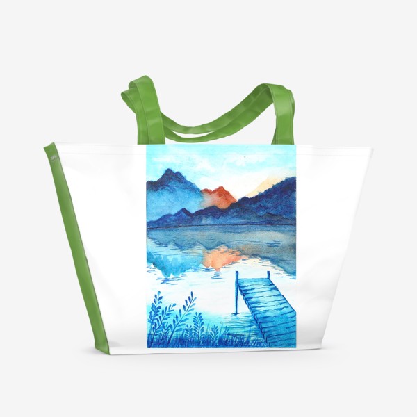Пляжная сумка «пейзаж синий»