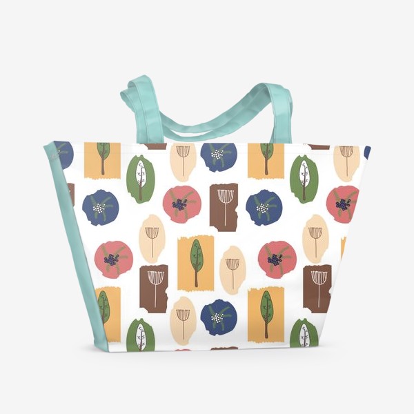 Пляжная сумка &laquo;Скандинавский растительный дизайн&raquo;