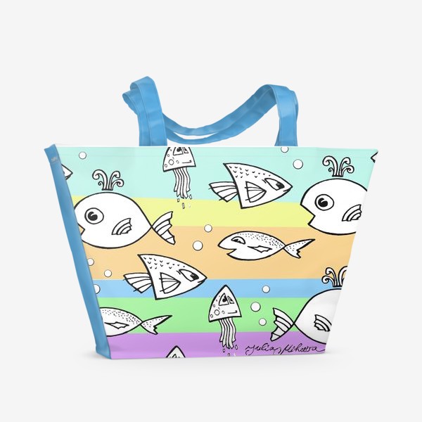 Пляжная сумка «Морское царство. Рыбы»