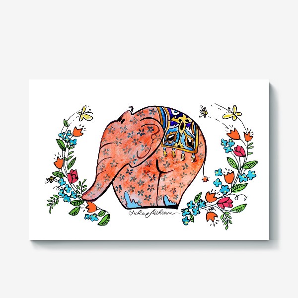 Холст «Мандариновый слон»