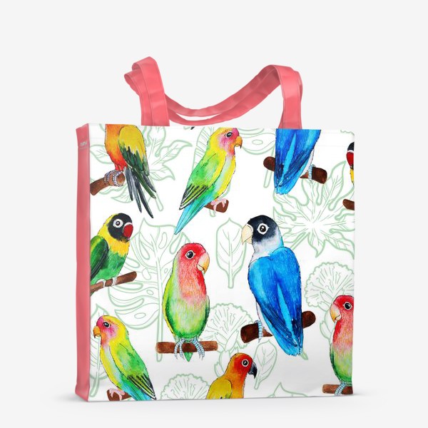 Сумка-шоппер &laquo;Разноцветные попугаи&raquo;