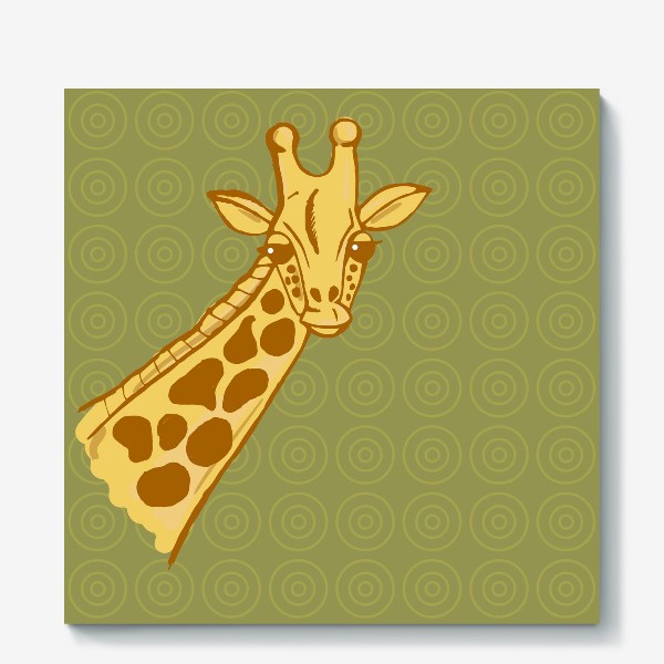 Холст «Забавный, веселый и милый африканский жираф»
