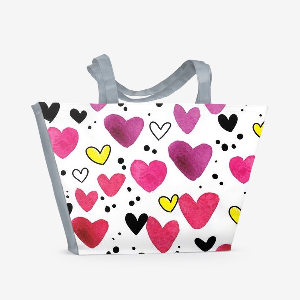Пляжная сумка «сердечки»