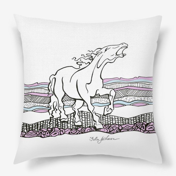 Подушка «Брутальный конь»