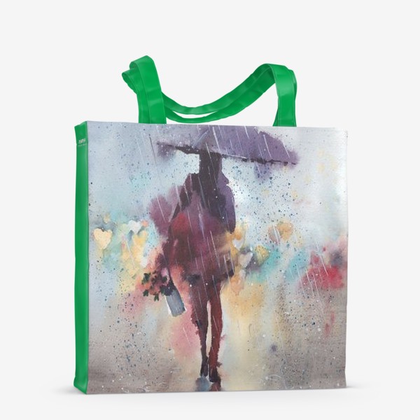 Сумка-шоппер «девушка под зонтом»