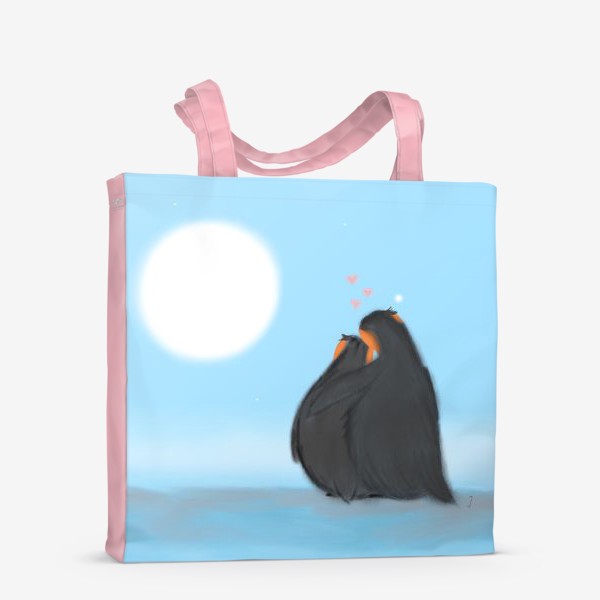 Сумка-шоппер «Влюбленные пингвины»