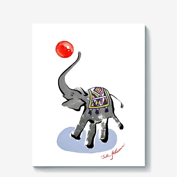 Холст «Слон в цирке»