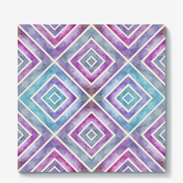 Холст «Purple and blue cross pattern»