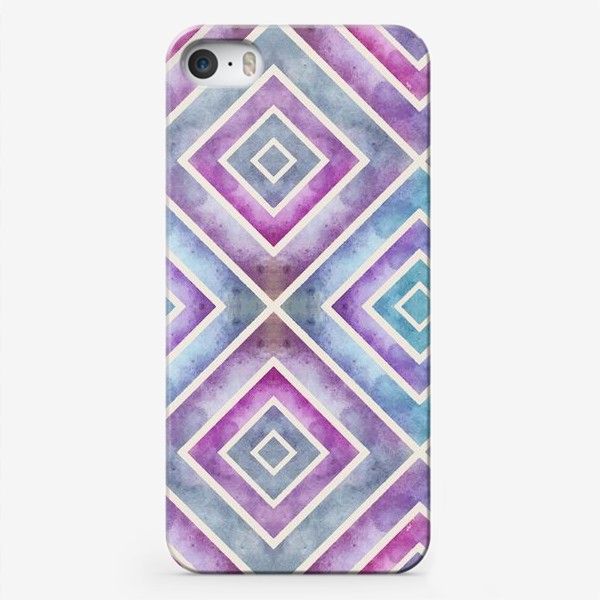 Чехол iPhone &laquo;Purple and blue cross pattern&raquo;