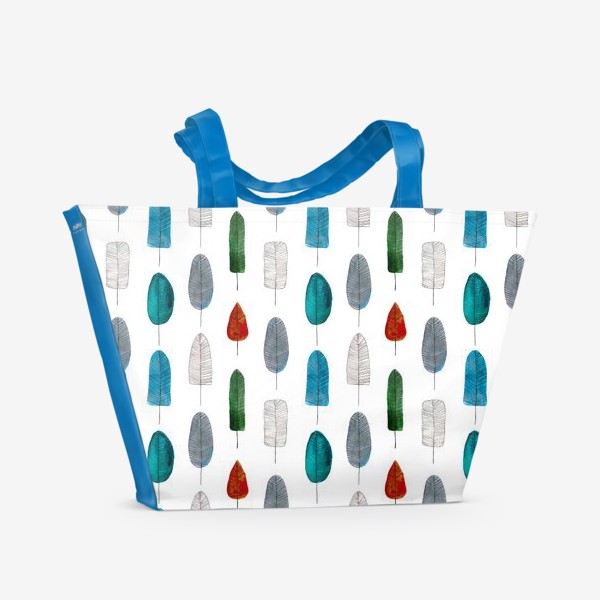 Пляжная сумка «Геометричные листья»