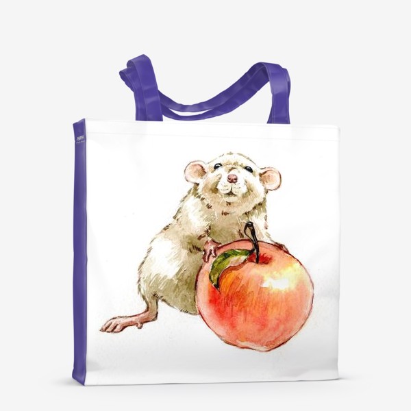 Сумка-шоппер «Мышонок и яблоко»