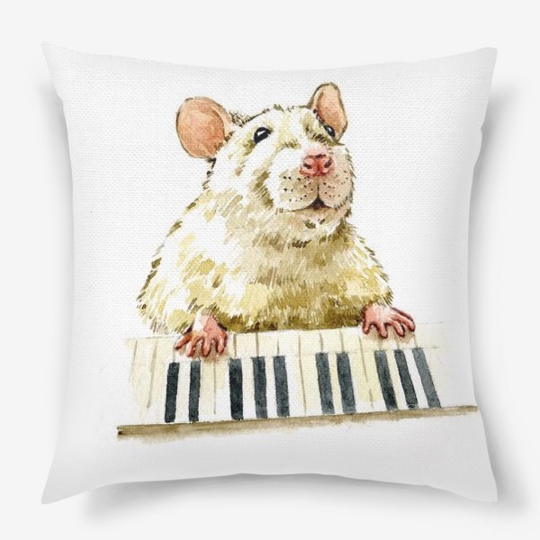 Подушка «Мышонок и пианино»