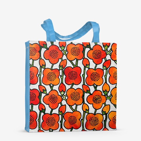 Сумка-шоппер «Рыжие яблони цветы»