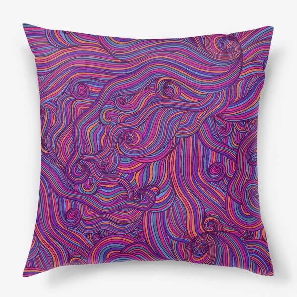 Подушка «Фиолетовый паттерн»