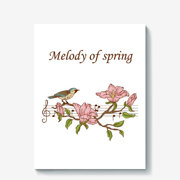 Холст «мелодия весны»