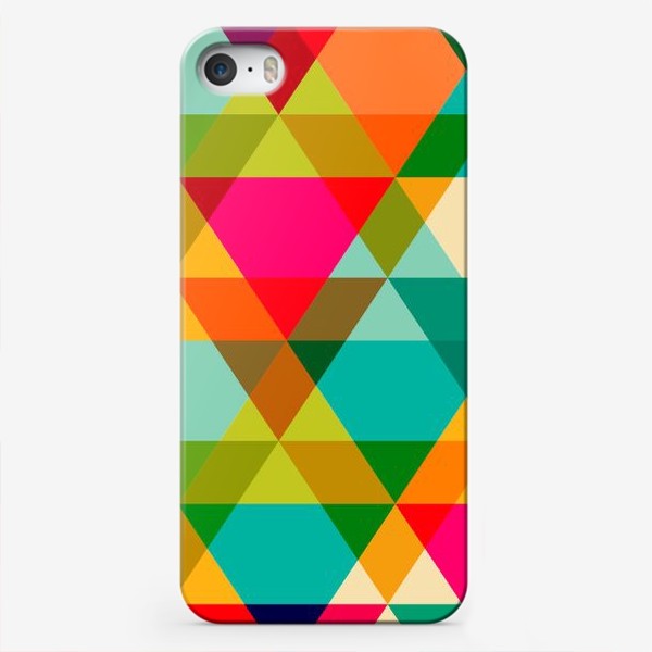 Чехол iPhone «Треугольники яркие»