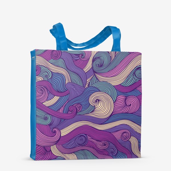 Сумка-шоппер «Purple waves pattern»