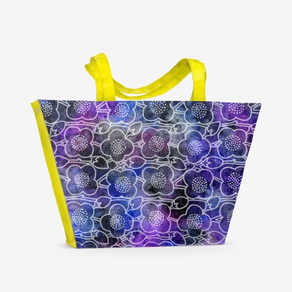 Пляжная сумка «Космической яблони цветы»