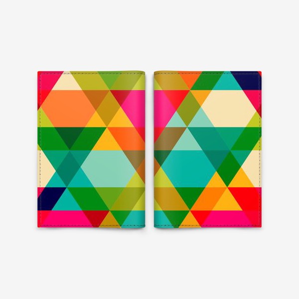 Обложка для паспорта &laquo;Треугольники яркие&raquo;