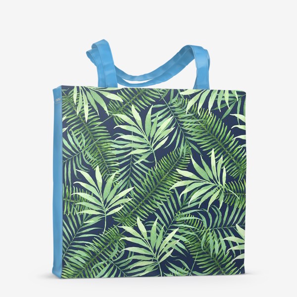 Сумка-шоппер «Тропические листья. Акварельный узор 6»