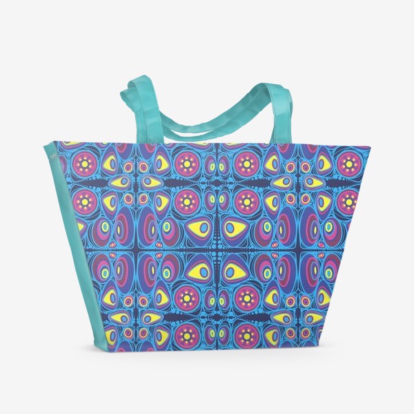 Пляжная сумка «Орнамент голубой»