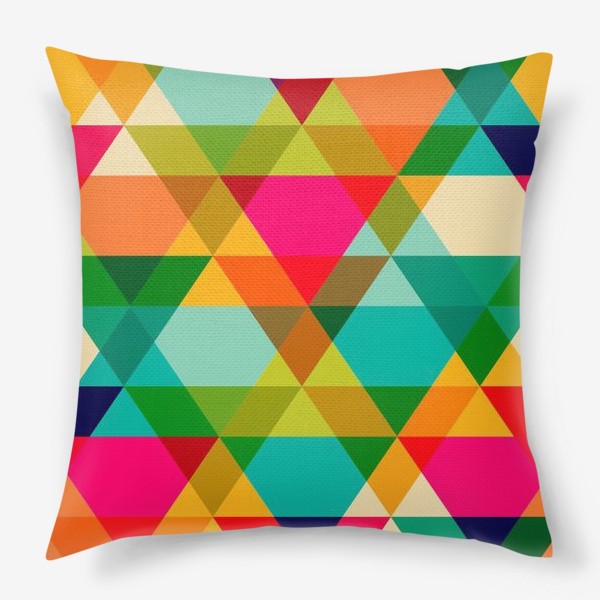 Подушка «Треугольники яркие»