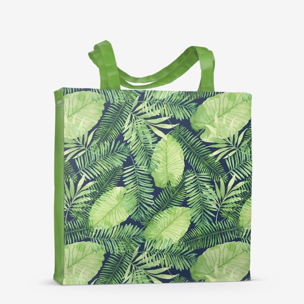 Сумка-шоппер &laquo;Тропические листья. Акварельный узор 7&raquo;