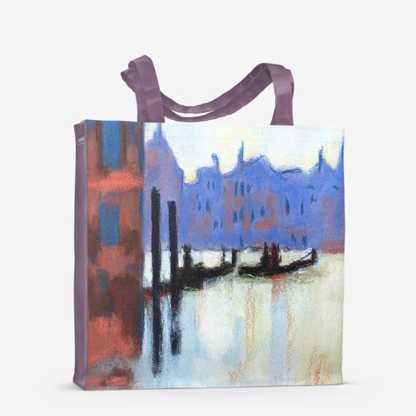 Сумка-шоппер «Каналы Венеции, пастель»