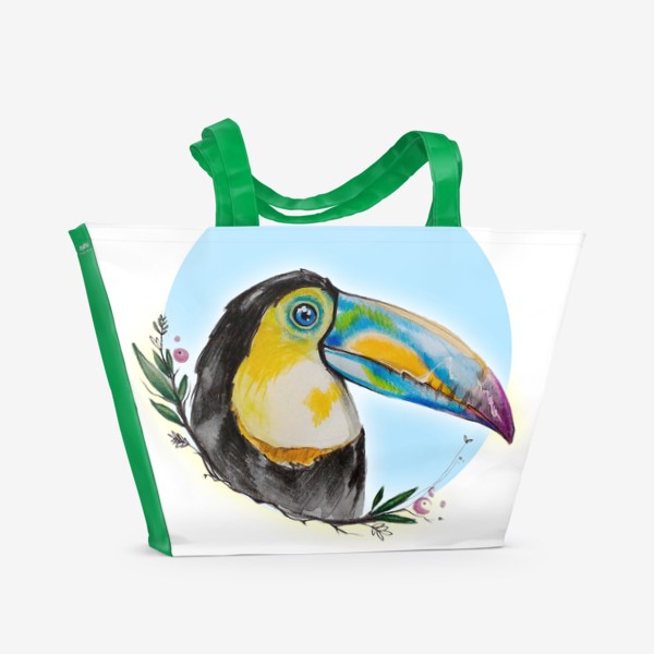Пляжная сумка «Красочный тукан»