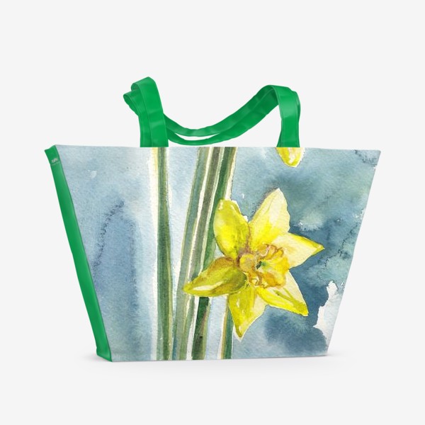 Пляжная сумка «Цветы нарциссы / Daffodil flowers»