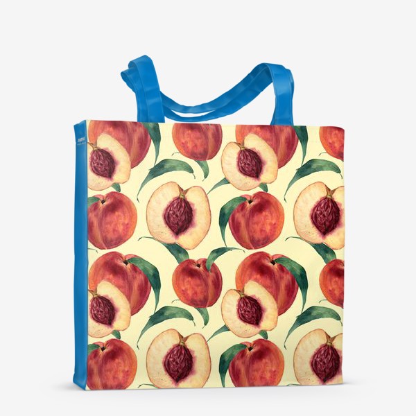 Сумка-шоппер «Сочные сладкие персики в акварели»