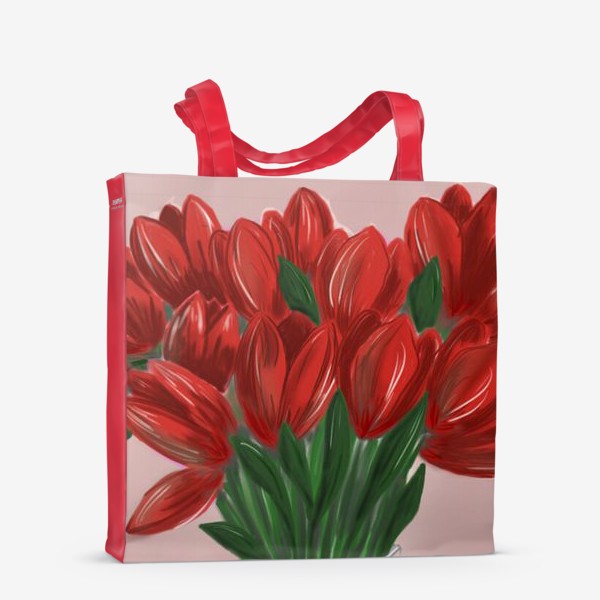 Сумка-шоппер «Красные тюльпаны»