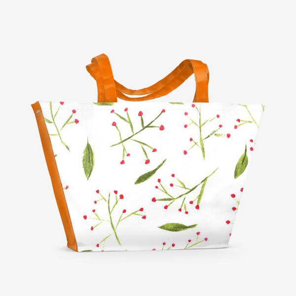 Пляжная сумка «Ягоды и листья»
