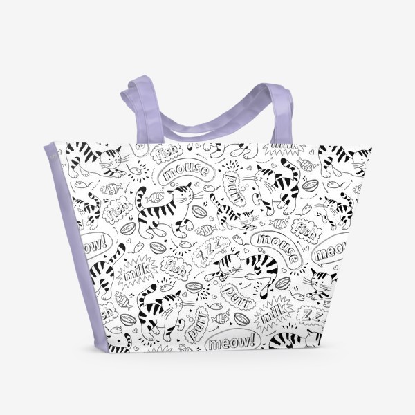 Пляжная сумка «Комикс милые котята»