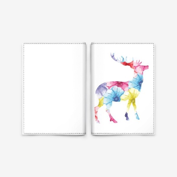 Обложка для паспорта «Цветастый олень»