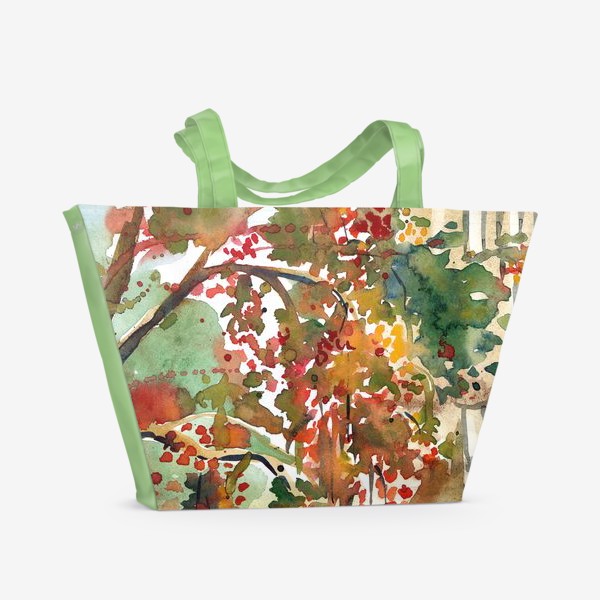 Пляжная сумка «Дачный вишневый сад  / Cherry tree in the garden »