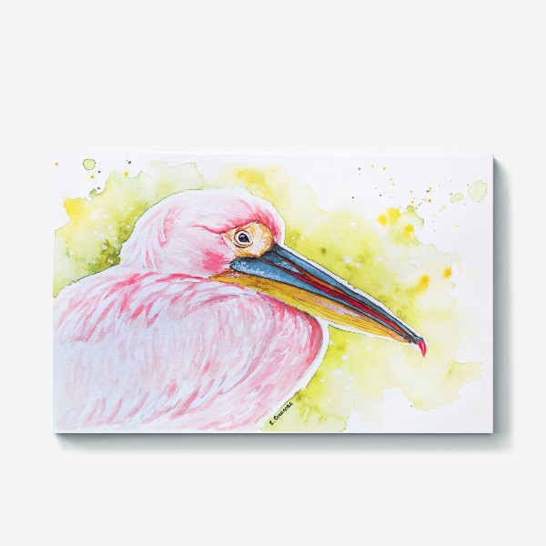 Холст «Розовый пеликан»