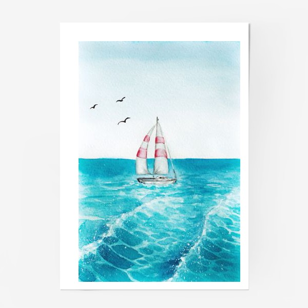 Постер «корабль в море»
