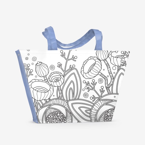 Пляжная сумка «цветник_1»