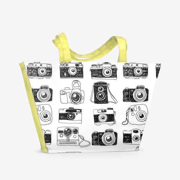 Пляжная сумка «Ретро фотоаппараты»