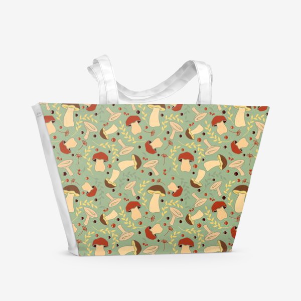 Пляжная сумка «Mushrooms cartoon pattern»