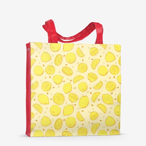 Сумка-шоппер «Лимоны на желтом фоне»