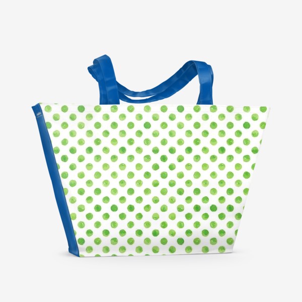 Пляжная сумка «Зеленый горох, паттерн»