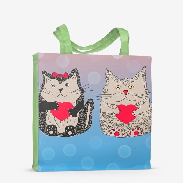 Сумка-шоппер «Коты. Любовь в лапах»
