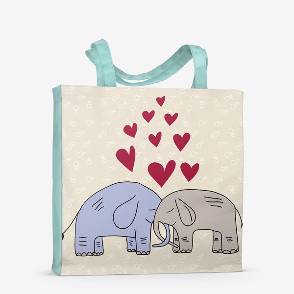 Сумка-шоппер «Влюбленные слоны»