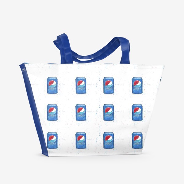 Пляжная сумка «Pepsi - pattern. Пепси - паттерн»