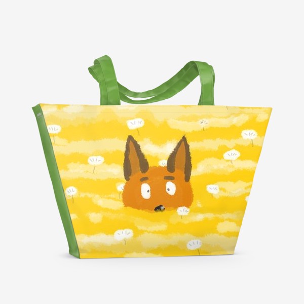 Пляжная сумка «Лисичка в поле»
