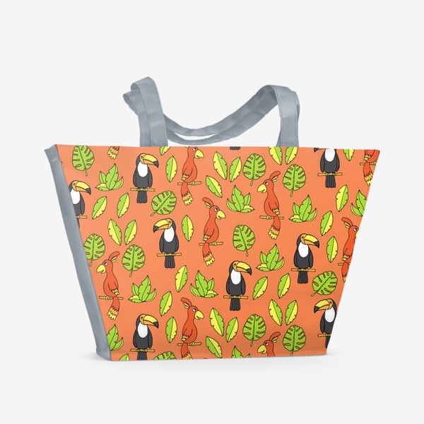 Пляжная сумка «Тропические птицы»